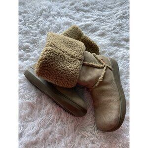 Rocket Dog Women's Faux Fur Suede Camel Color Winter Boots Size 8.5
